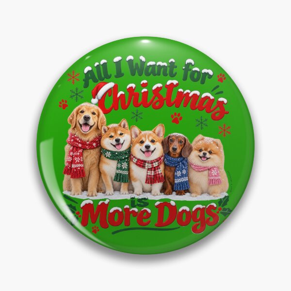Item preview, All I Want for Christmas Is More Dogs – Funny Christmas Dog Lover designed and sold by Nina Viva.