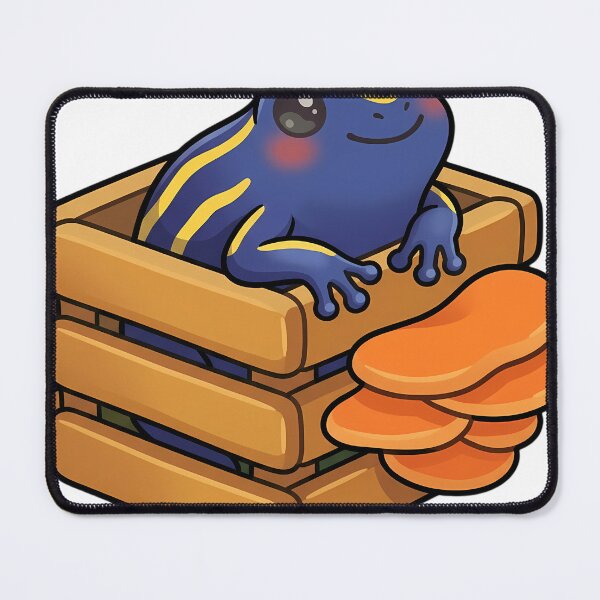 Item preview, Cute Dyeing Poison Dart Frog in an Apple Crate with Chicken of the Woods designed and sold by pumsquare.