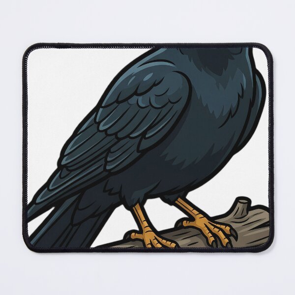 Item preview, Krampus Alpine Chough with a Rune-Carved Yule Log — Gothic Christmas Familiar designed and sold by IllumeInk.