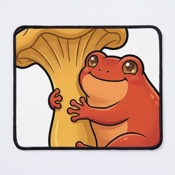 Item preview, Cute Tomato Frog Hugging a Golden Chanterelle Mushroom designed and sold by pumsquare.