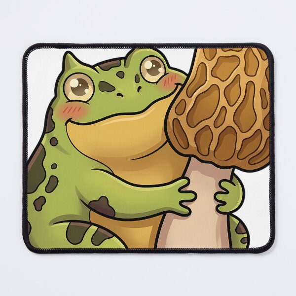 Item preview, Cute Ornate Horned Frog Hugging a Morel Mushroom designed and sold by pumsquare.
