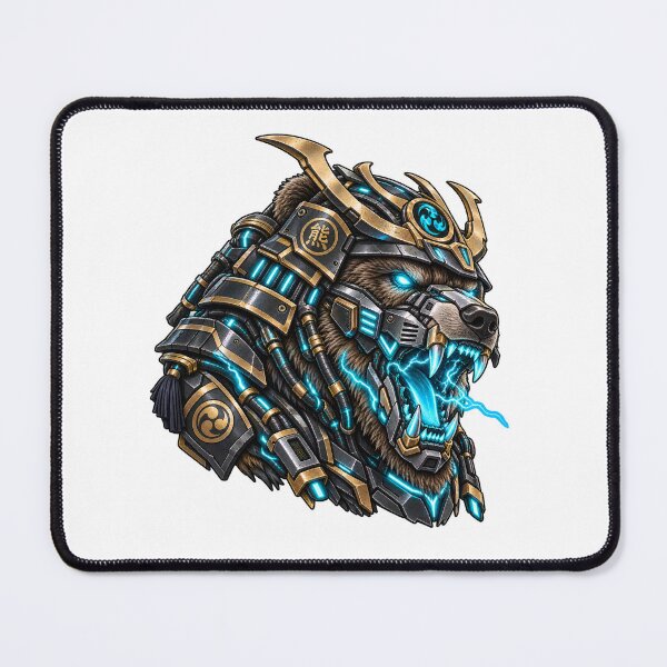 Item preview, Cyberpunk Cyber Samurai Bear Armor Art designed and sold by RiteshCenter .