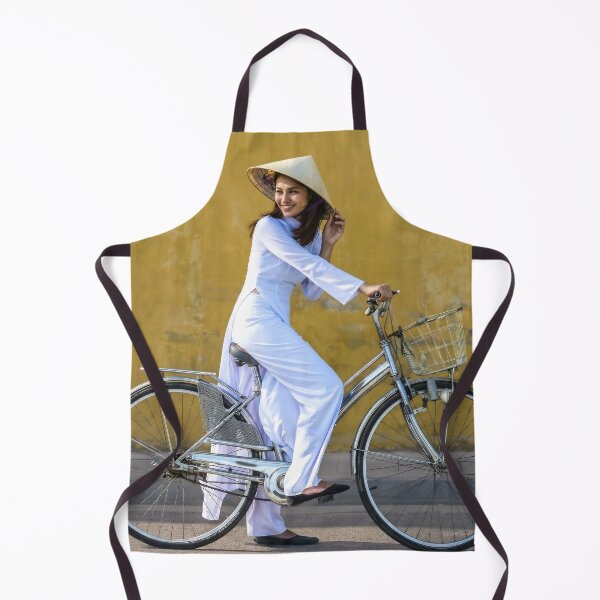 Artikelvorschau, Vietnamesisches Mädchen im weißen Ao Dai auf dem Fahrrad entworfen und verkauft von artisfun333.