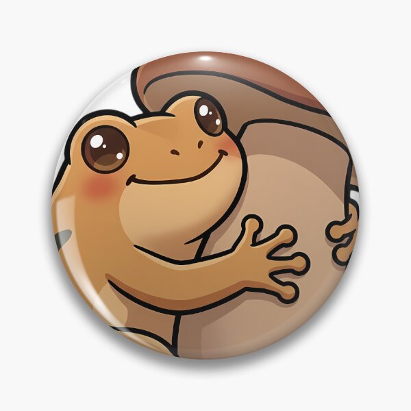Item preview, Cute Spring Peeper Frog Hugging a Porcini Mushroom designed and sold by pumsquare.