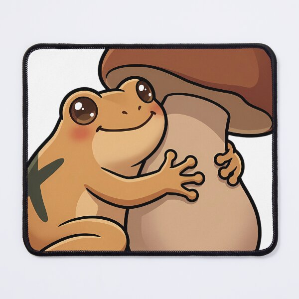 Item preview, Cute Spring Peeper Frog Hugging a Porcini Mushroom designed and sold by pumsquare.