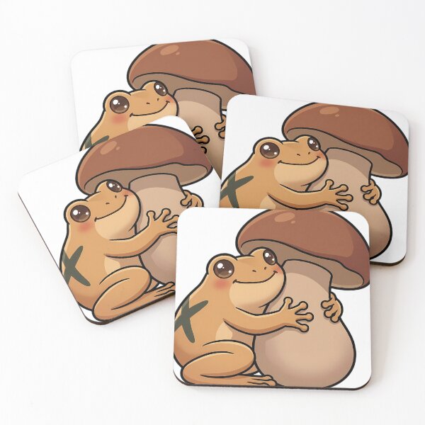Item preview, Cute Spring Peeper Frog Hugging a Porcini Mushroom designed and sold by pumsquare.