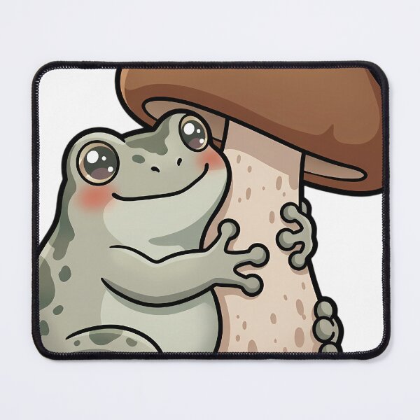Item preview, Cute Gray Tree Frog Hugging a Shiitake Mushroom designed and sold by pumsquare.