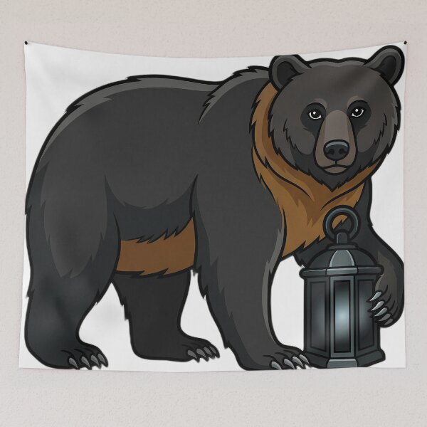 Item preview, Krampus Brown Bear with a Dark Iron Lantern — Gothic Christmas Familiar designed and sold by IllumeInk.