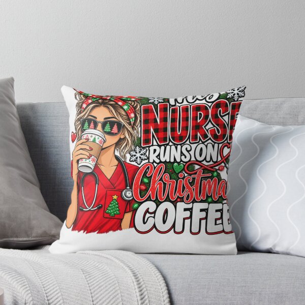 Aperçu de l'œuvre Christmas Nurse Coffee Shirt, Funny Nurse Christmas créée et vendue par Wiamprint.