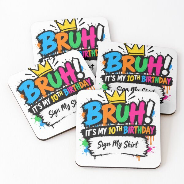 Item preview, Bruh! It's My 10th Birthday Sign My Shirt Ten Year Old Kids Autograph Celebration designed and sold by drawwiika+44.