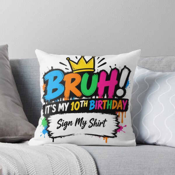 Item preview, Bruh! It's My 10th Birthday Sign My Shirt Ten Year Old Kids Autograph Celebration designed and sold by drawwiika+44.