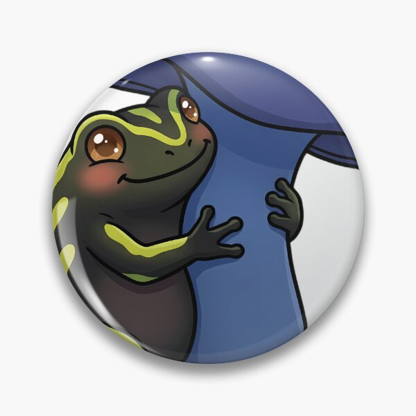 Item preview, Cute Corroboree Frog Hugging an Amethyst Deceiver Mushroom designed and sold by pumsquare.