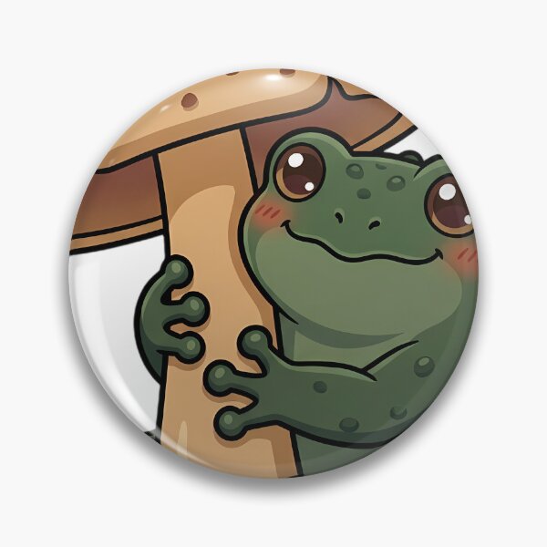 Item preview, Cute Vietnamese Mossy Frog Hugging a Parasol Mushroom designed and sold by pumsquare.
