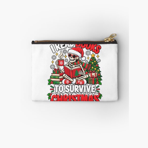 Item preview, I Read Books Funny Skeleton Reading Christmas Shirt, Christmas Book Lovers designed and sold by teesterra.