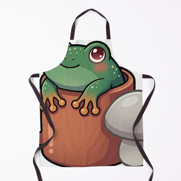 Item preview, Cute Splendid Leaf Frog in a Terracotta Mug with Puffball Mushroom designed and sold by pumsquare.