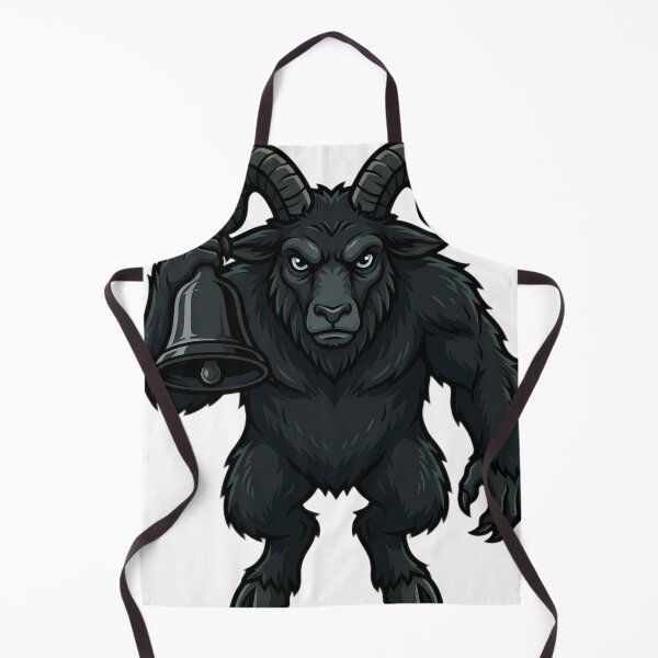 Item preview, Krampus Horned Yuletide Guardian Ringing a Heavy Iron Bell — Dark Christmas Folklore designed and sold by IllumeInk.