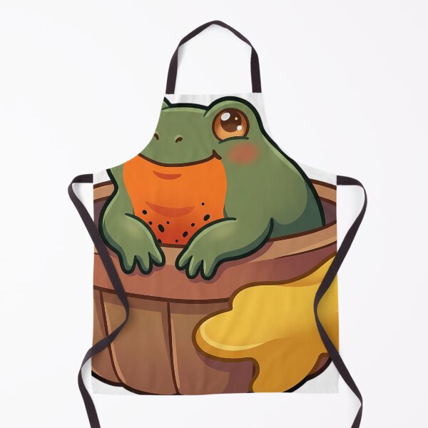 Item preview, Cute Oriental Fire-Bellied Toad in a Wooden Harvest Trug with Sulphur Shelf Mushroom designed and sold by pumsquare.