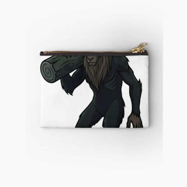Item preview, Krampus Horned Yuletide Guardian Carrying a Rune-Carved Yule Log — Dark Christmas Folklore designed and sold by IllumeInk.