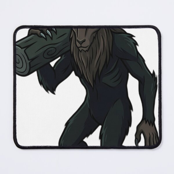 Item preview, Krampus Horned Yuletide Guardian Carrying a Rune-Carved Yule Log — Dark Christmas Folklore designed and sold by IllumeInk.