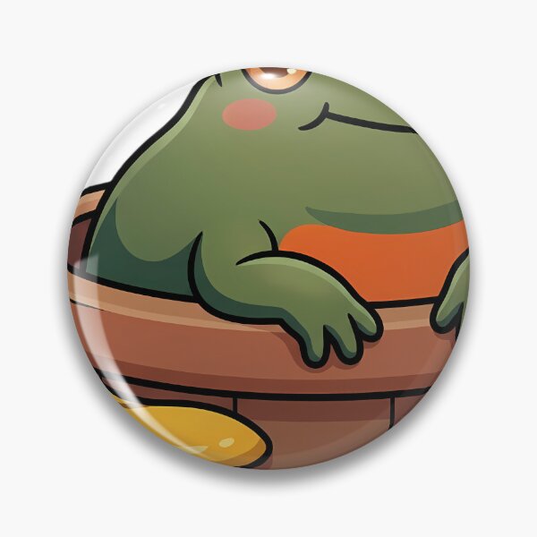 Item preview, Cute African Clawed Frog in a Terracotta Pot with King Bolete Mushroom designed and sold by pumsquare.