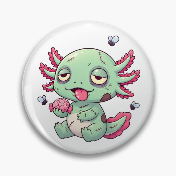 Item preview, Cute Zombie Axolotl Halloween designed and sold by IndiVibe.