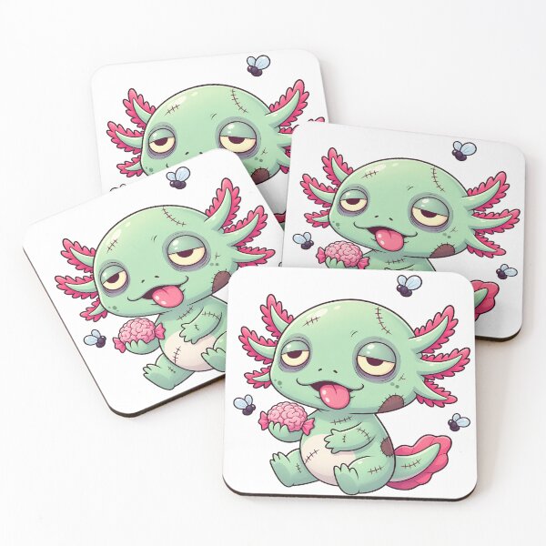 Item preview, Cute Zombie Axolotl Halloween designed and sold by IndiVibe.