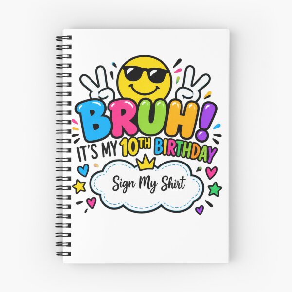 Item preview, Bruh! It's My 10th Birthday Sign My Shirt 10 Year Old Party Celebration designed and sold by drawwiika+44.