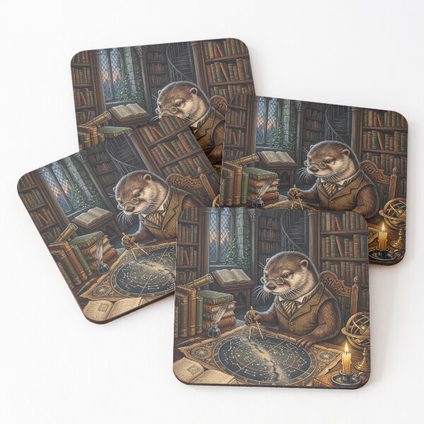 Item preview, Scholarly Otter in Antique Library - Dark Academia Storybook Notebook designed and sold by MissoStudio.