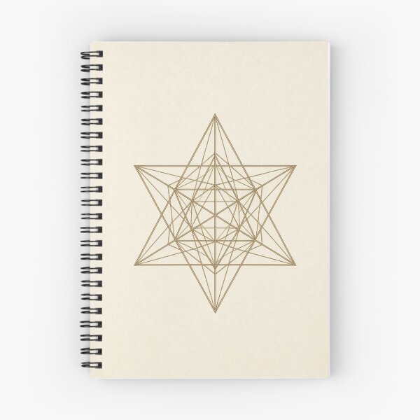 Item preview, Cream Minimalist Sacred Geometry Merkaba Star Art designed and sold by IntelliMindDesigns.