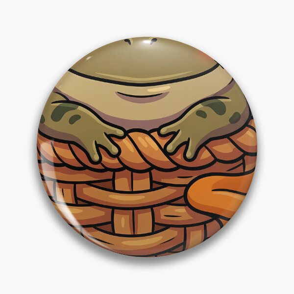 Item preview, Cute Budgett's Frog in a Woven Basket with Orange Peel Fungus designed and sold by pumsquare.
