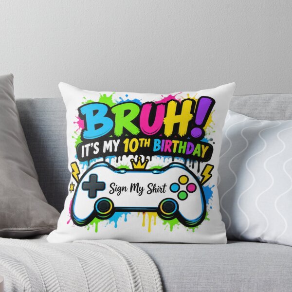 Item preview, Bruh! It's My 10th Birthday Sign My Shirt Gamer Kids Party Celebration designed and sold by drawwiika+44.