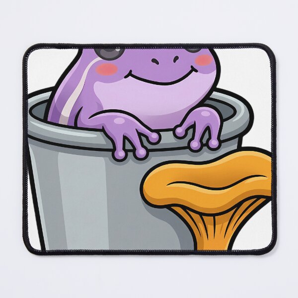 Item preview, Cute Pine Barrens Tree Frog in a Tin Bucket with Winter Chanterelle Mushroom designed and sold by pumsquare.