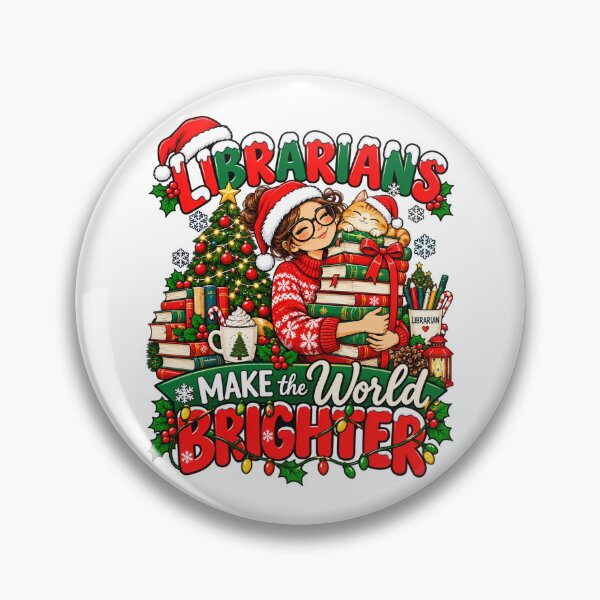 Item preview, Librarians Make The World Brighter Christmas  designed and sold by teesterra.