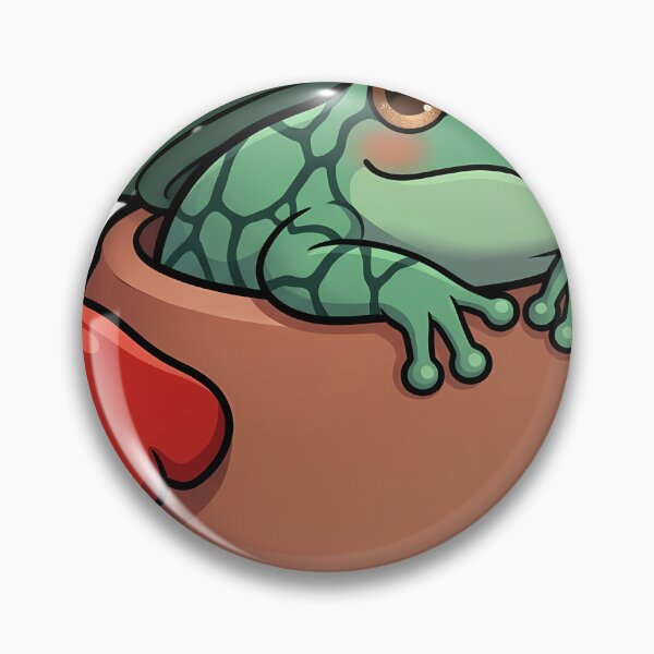 Item preview, Cute Tessellated Tree Frog in a Round Teapot with Scarlet Waxcap Mushroom designed and sold by pumsquare.