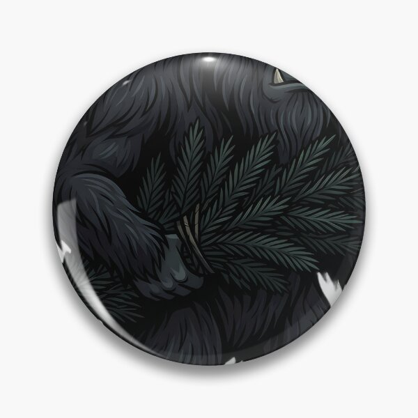 Item preview, Krampus Horned Yuletide Guardian with a Bundle of Dark Fir — Dark Christmas Folklore designed and sold by IllumeInk.