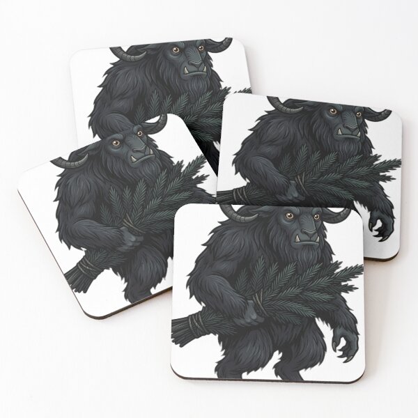 Item preview, Krampus Horned Yuletide Guardian with a Bundle of Dark Fir — Dark Christmas Folklore designed and sold by IllumeInk.