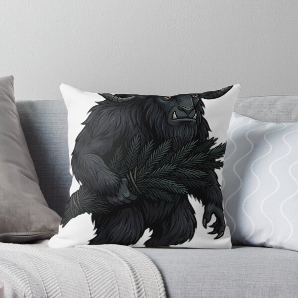Item preview, Krampus Horned Yuletide Guardian with a Bundle of Dark Fir — Dark Christmas Folklore designed and sold by IllumeInk.