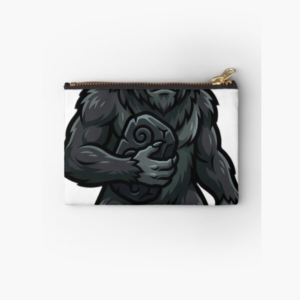 Item preview, Krampus Horned Yuletide Guardian with a Carved Obsidian Rune Stone — Dark Christmas Folklore designed and sold by IllumeInk.