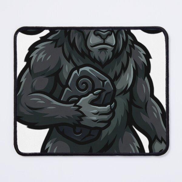 Item preview, Krampus Horned Yuletide Guardian with a Carved Obsidian Rune Stone — Dark Christmas Folklore designed and sold by IllumeInk.