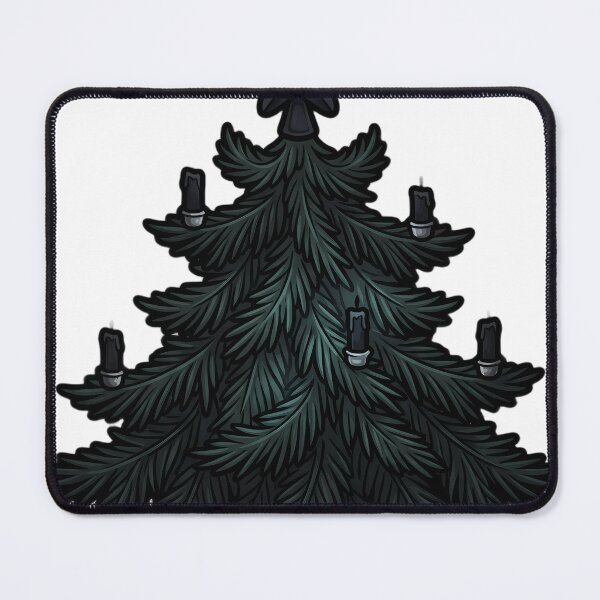 Item preview, Gothic Christmas Tree with Black Candles and an Obsidian Star — Gothmas Objet designed and sold by IllumeInk.