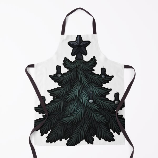 Item preview, Gothic Christmas Tree with Black Candles and an Obsidian Star — Gothmas Objet designed and sold by IllumeInk.