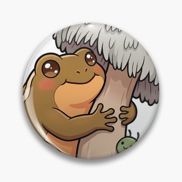 Item preview, Cute Oak Toad Hugging Bearded Tooth Mushroom with a Little Green Caterpillar designed and sold by pumsquare.
