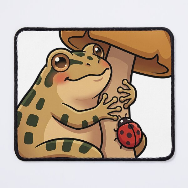Item preview, Cute Pickerel Frog Hugging Fairy Ring Champignon Mushroom with a Little Ladybug designed and sold by pumsquare.