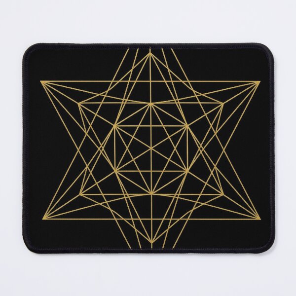 Item preview,  Gold Sacred Geometry Merkaba Star Black Poster designed and sold by IntelliMindDesigns.