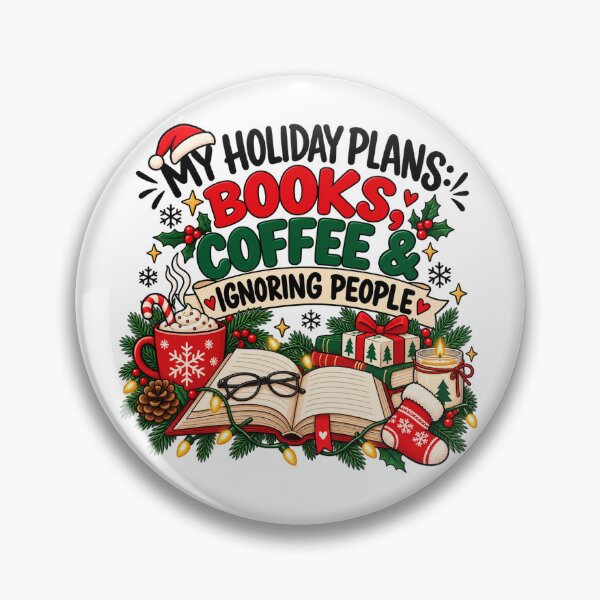 Item preview, My Holiday Plans, Books Coffee & Ignoring People designed and sold by teesterra.