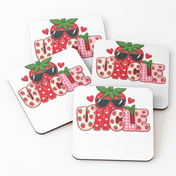 Aperçu de l'œuvre Oncle fraise Cadeau de famille Oncle cool créée et vendue par drawwiika+44.
