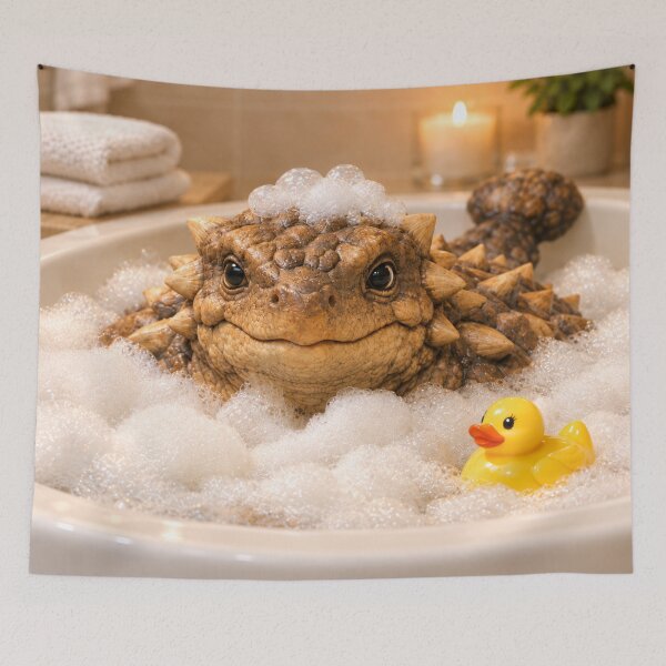 Item preview, Cozy Ankylosaurus Bubble Bath designed and sold by Sillytoe.