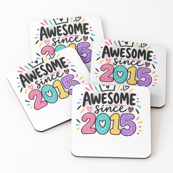 Item preview, Awesome Since 2015 Birthday Born  designed and sold by drawwiika+44.