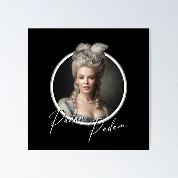 Item preview, Padam Padam Marie Antoinette Pop Culture Queen Retro Typography Graphic designed and sold by RahniNM.