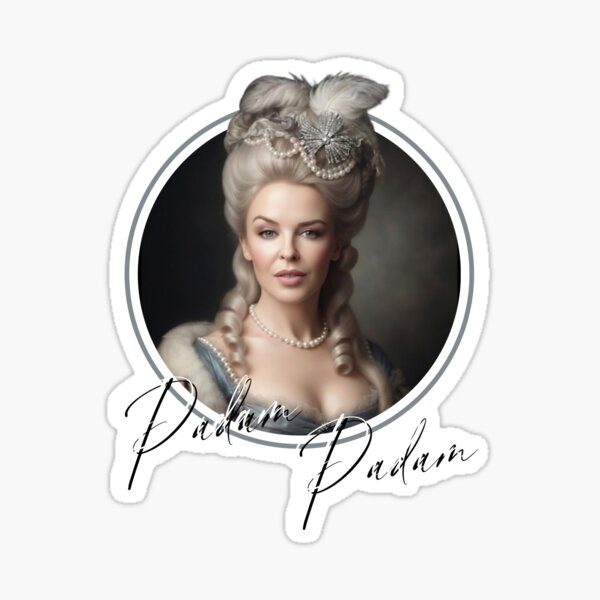 Item preview, Padam Padam Marie Antoinette Pop Culture Queen Retro Typography Graphic designed and sold by RahniNM.